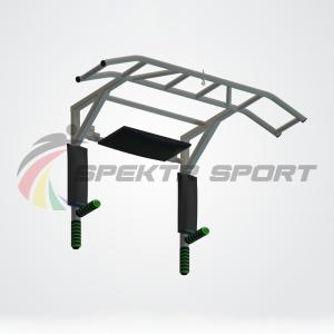 Купить Турник-брусья-пресс Прометей цельносварной с доп. хватами цв. серый в Меленках 